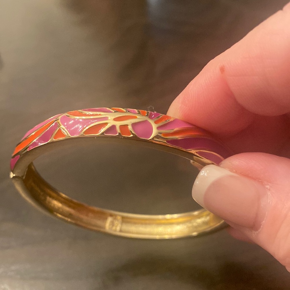 Tommy Bahama orchid enamel bracelet